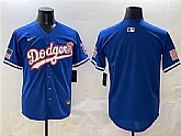 Men's Los Angeles Dodgers Blank Royal With American Flag Patch Limited Stitched Jersey,baseball caps,new era cap wholesale,wholesale hats